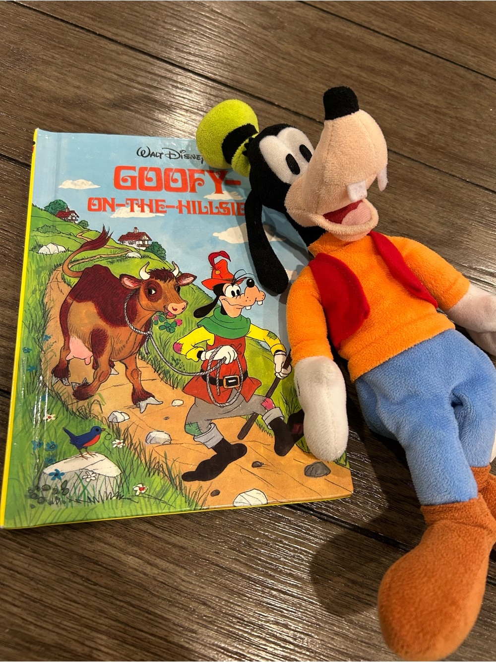 Disney Goofy Plush Toy plus Vintage goofy book 1982